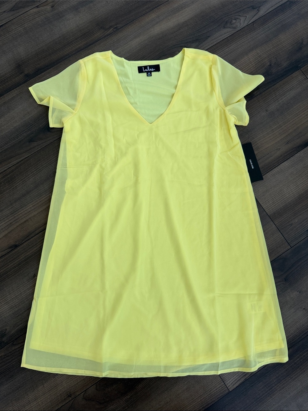 NWT Lulus Freestyle Yellow Shift Dress